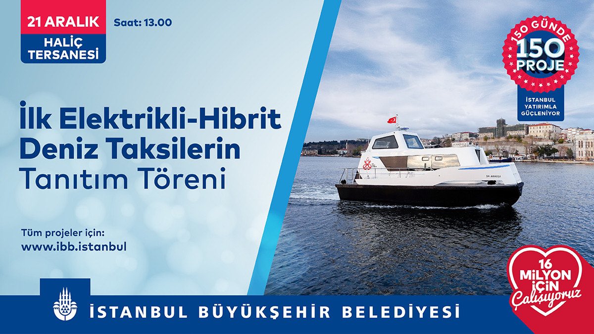 İlk Elektrik Hibrit Deniz Taksi suya iniyor