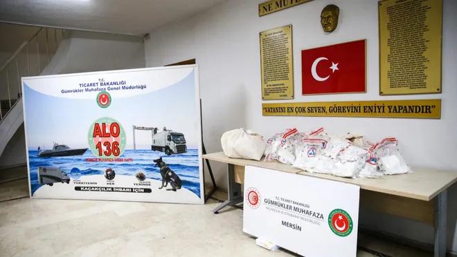 Mersin Limanı'nda 56 kilogram kokain ele geçirildi