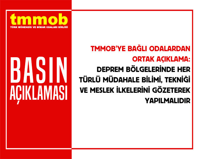 TMMOB Basın açıklaması