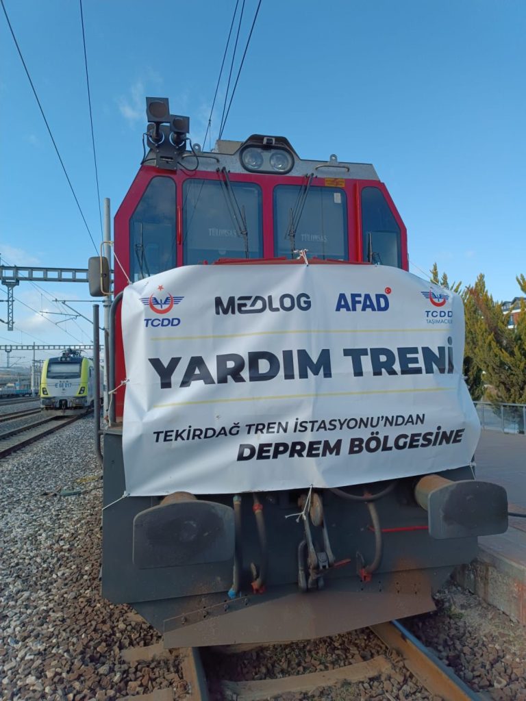 MSC tren yoluyla yardımları ulaştırıyor