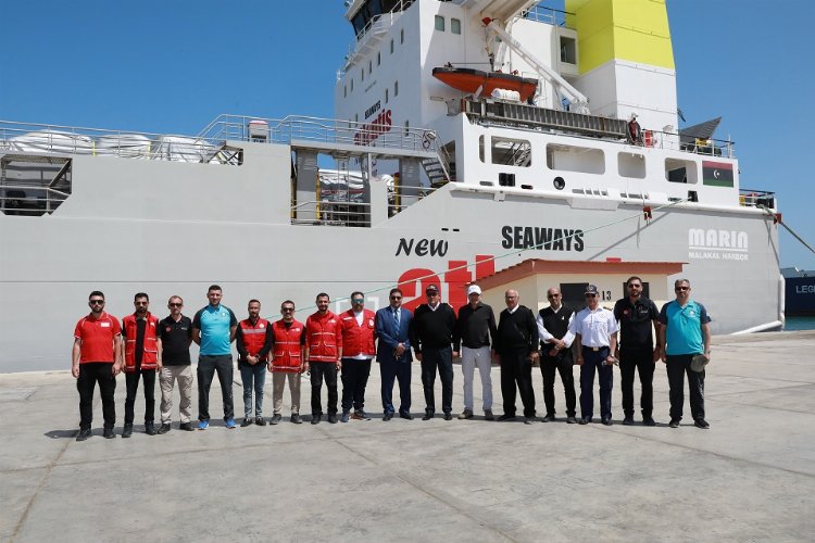 Türk Kızılay öncülüğünde hazırlanan 9. İyilik Gemisi Mısır’a ulaştı