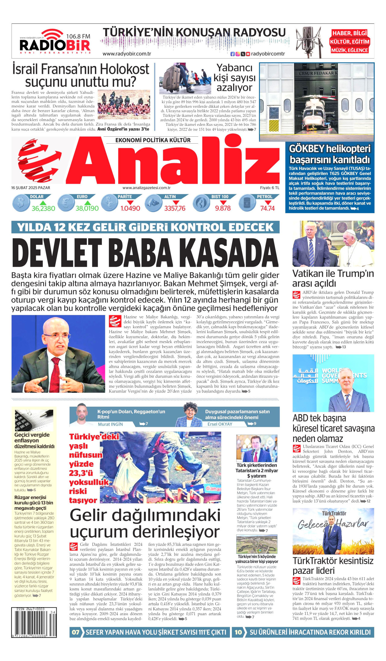 ANALİZ Gazete Manşeti