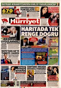 HÜRRİYET Gazete Manşeti